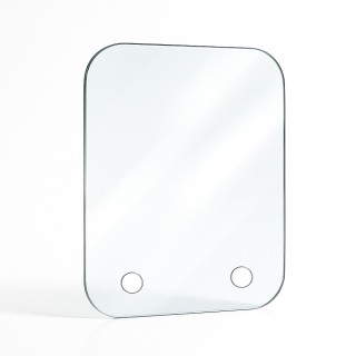 Vidrio plano con 4 ángulos redondeados en vidrio vitrocerámico para insert o estufa de leña - Capska Vidrio plano con 4 ángulos redondeados en vidrio vitrocerámico para insert o estufa de leña - Capska