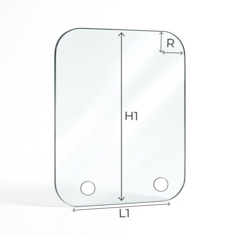 Glas mit 4 abgerundeten Ecken nach Maß - Capska Glas mit 4 abgerundeten Ecken nach Maß - Capska