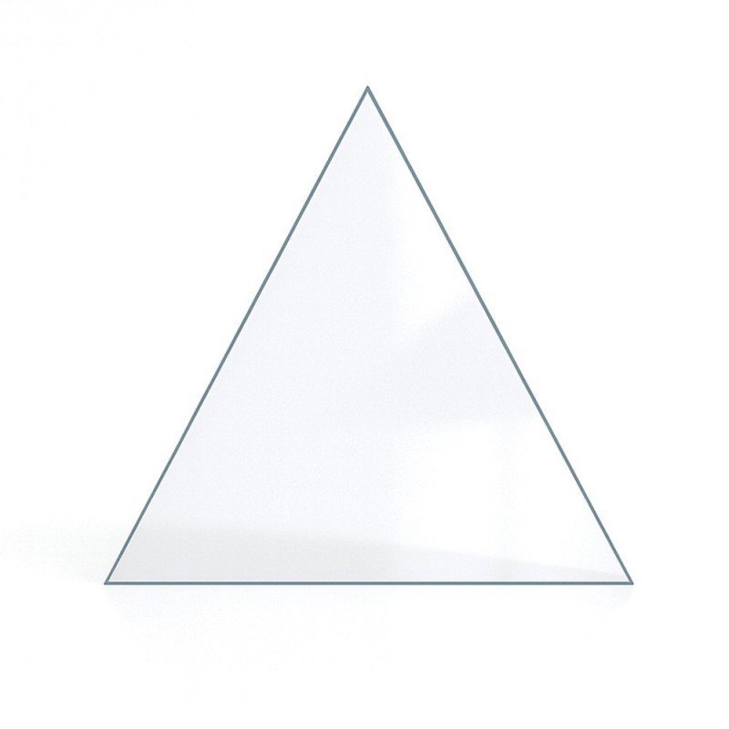 Vitre plate de forme triangulaire Vitre plate de forme triangulaire