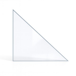 Vitre plate de forme triangle rectangle Vitre plate de forme triangle rectangle
