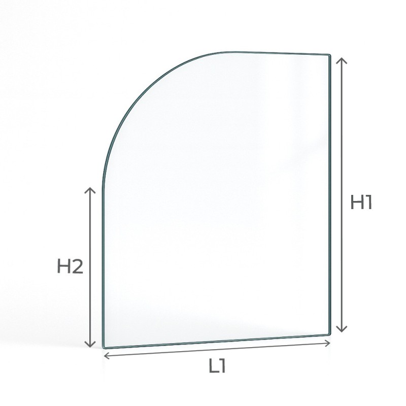 Custom Rectangular Glass with 1 Rounded Corner - Capska Custom Rectangular Glass with 1 Rounded Corner - Capska