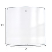 Hark WEGA Glas - in sich gebogenes Kaminglas für Kaminofen Hark WEGA Glas - in sich gebogenes Kaminglas für Kaminofen
