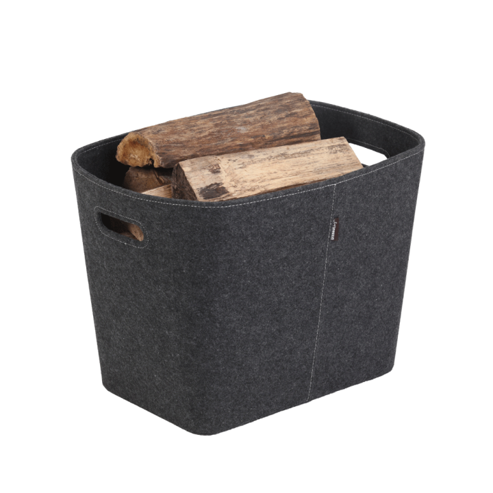 Rangement Bois/Granules Feutrine Gris Felt Rangement Bois/Granules Feutrine Gris Felt