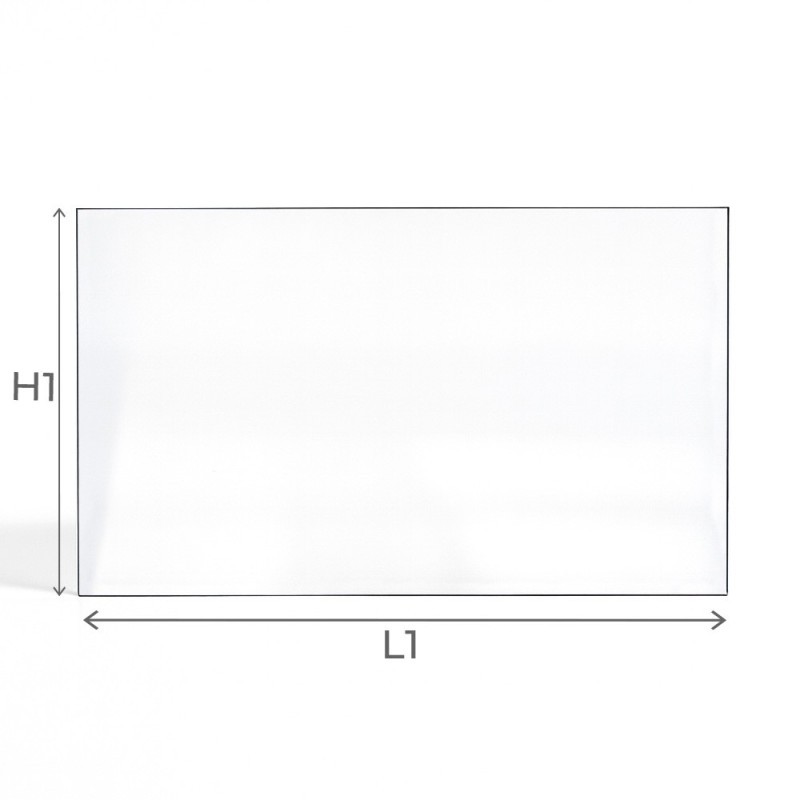 Hamer 370X290 Glass - Rectangular glass panel for wood burning stove