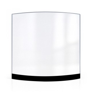 Techfire UNI 1068 Glass - Curved Screen-printed glass panel for wood burning stove