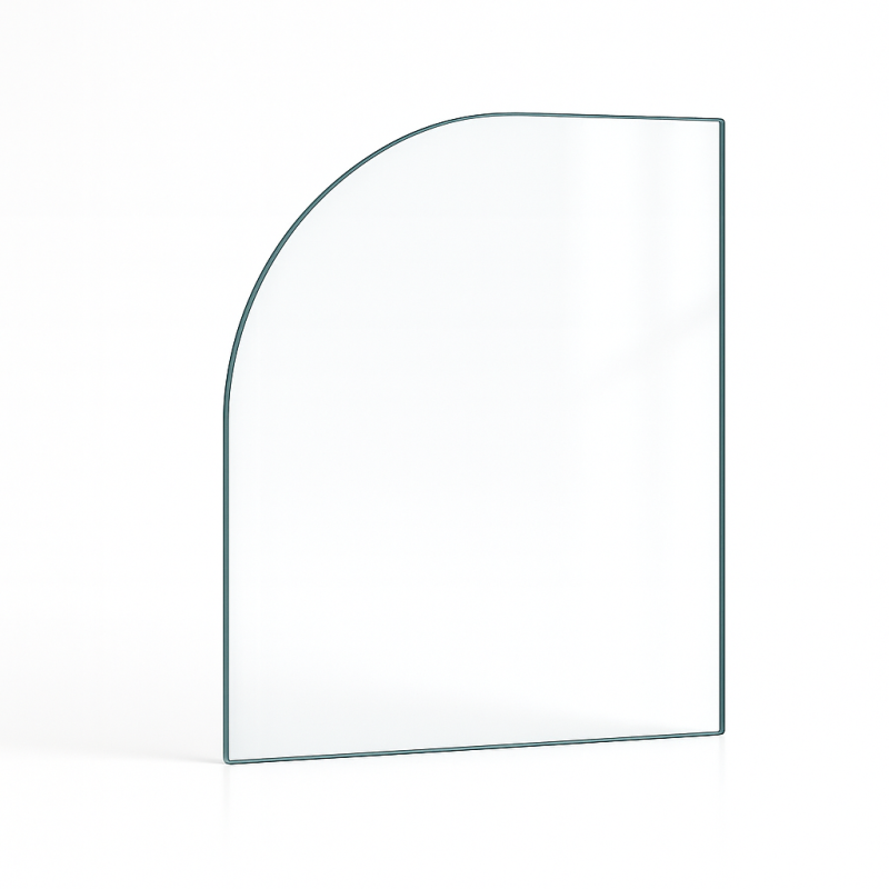 Franco Belge ALSACIEN (left-hand door) Glass - 1 rounded corner glass panel for wood burning stove