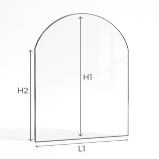 Vitre Austroflamm DOMUS (sans sérigraphie) - Verre Rectangle pour poêle à bois