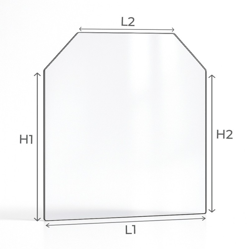 Pack Vitre rectangle 2 angles coupés - SUPRA Vosges + Joints
