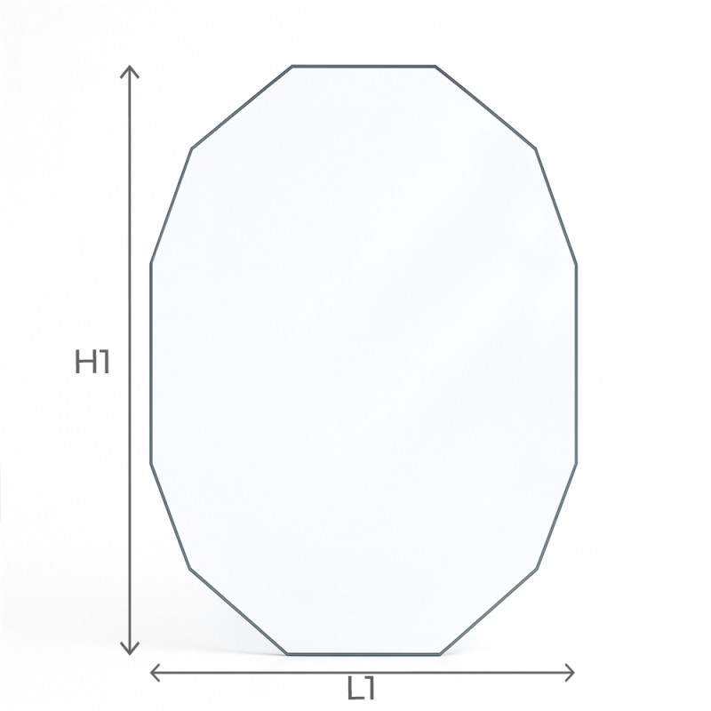 Godin NARBONNE Glass - Dodecagon glass panel for wood burning stove