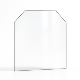 Supra CASTELBERG Glas - 2 geschnittene Ecken Kaminglas für Kaminofen