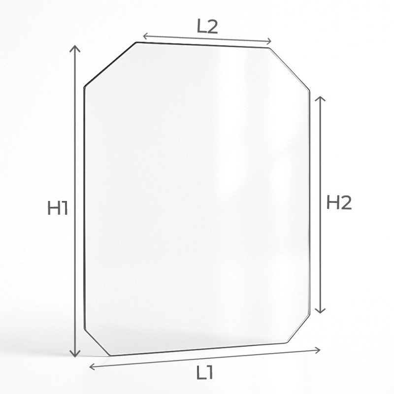 Efel MONTANA Glass - 4 cut corners glass panel for wood burning stove