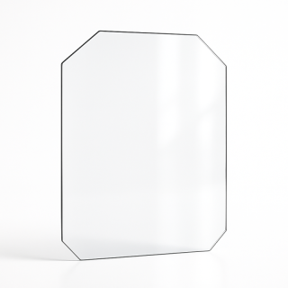 Jotul I350 PLAT Glass - 4 cut corners glass panel for fireplace insert Jotul I350 PLAT Glass - 4 cut corners glass panel for fireplace insert