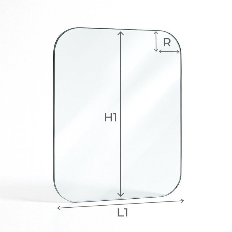 Cristal Jotul F105 - Vidrio 4 ángulos redondeados