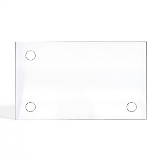 Vitre Gerco DIAMANT VERSION 1 - Verre rectangle percé pour poêle à bois