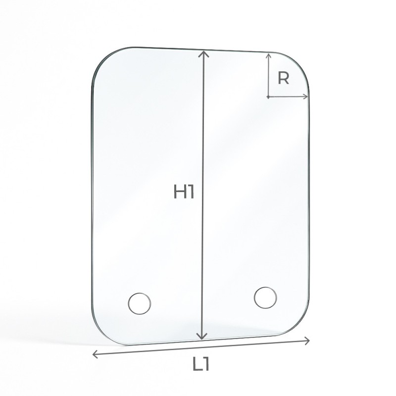 Vidre pla amb 4 angles arrodonits, estufes de llenya i llars de foc – Capska