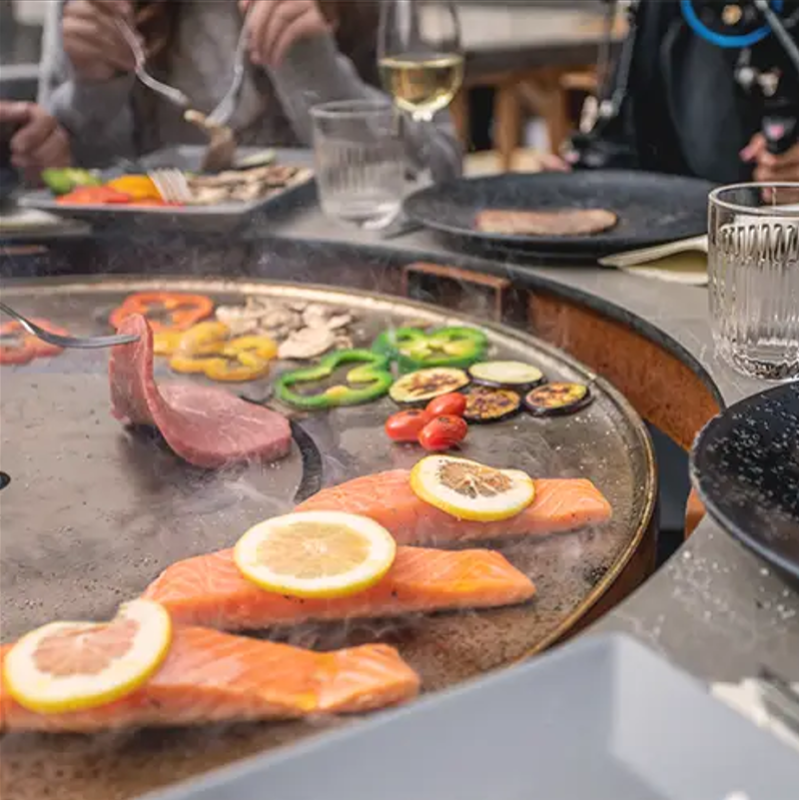 Plancha Brasero Gaz 130 cm - 3 Hauteurs (40/80/110 cm) - Capska