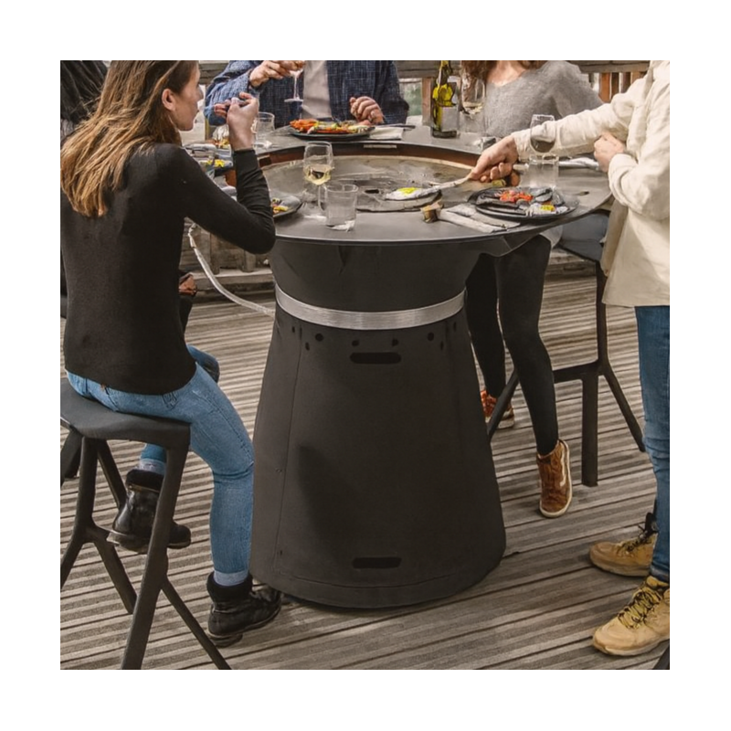 Gas-Plancha-Brasero 130 cm Durchmesser - 3 Höhen (40/80/110 cm) - Capska