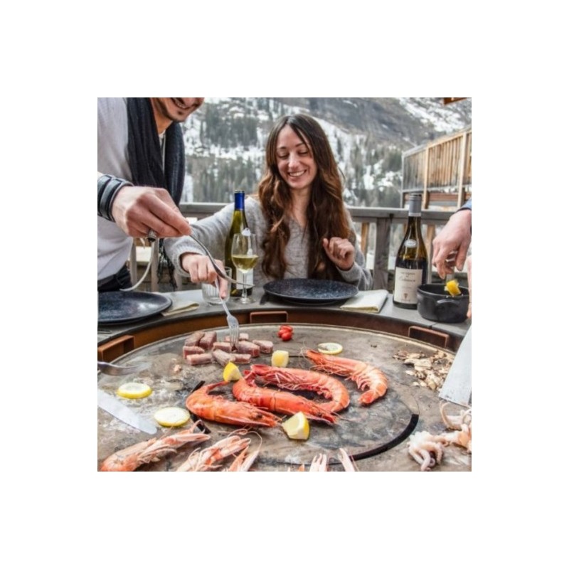 Plancha Brasero Gaz 130 cm - 3 Hauteurs (40/80/110 cm) - Capska